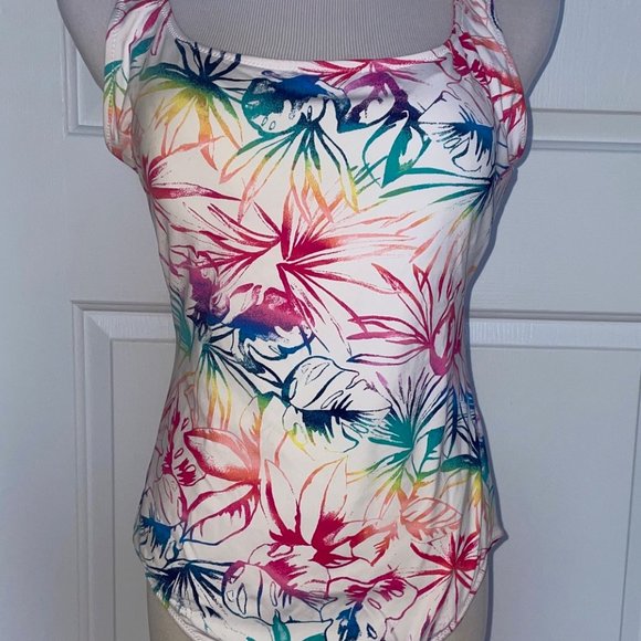 NEW - Tommy Bahama - Rainbow Fronds Reversible One-Piece Swimsuit - Picture 1 of 4